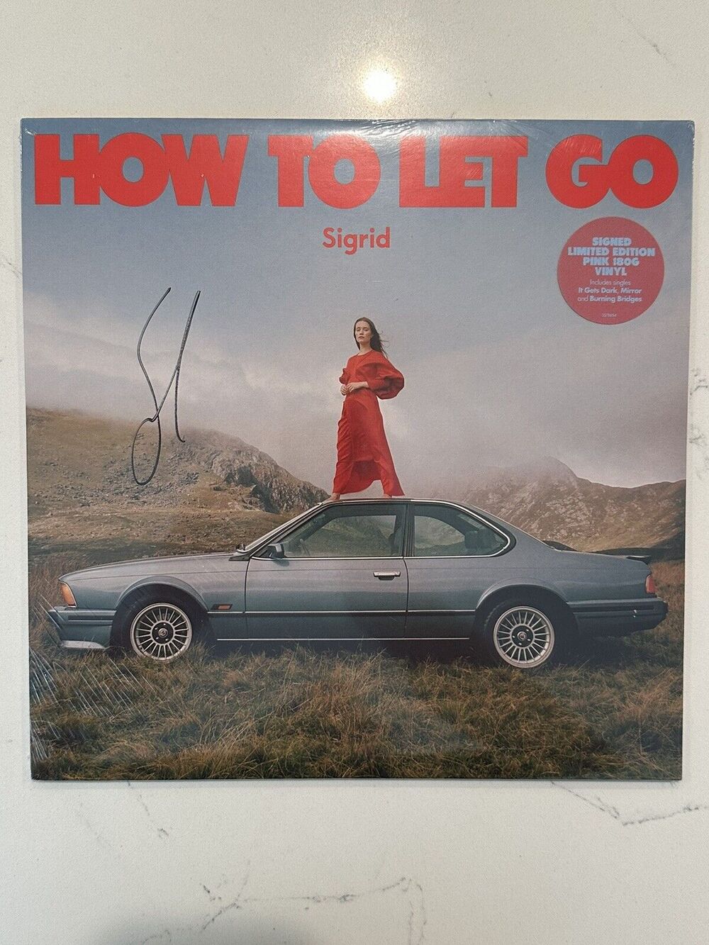 SIGRID - HOW TO LET GO - SIGNED AUTOGRAPHED LIMITED EDITION PINK VINYL LP
